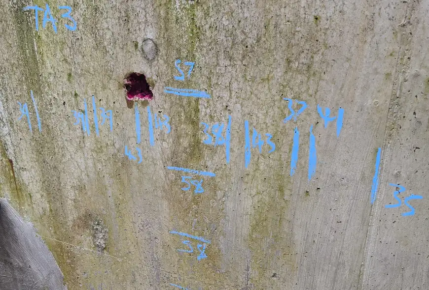 Engineer notes on wall